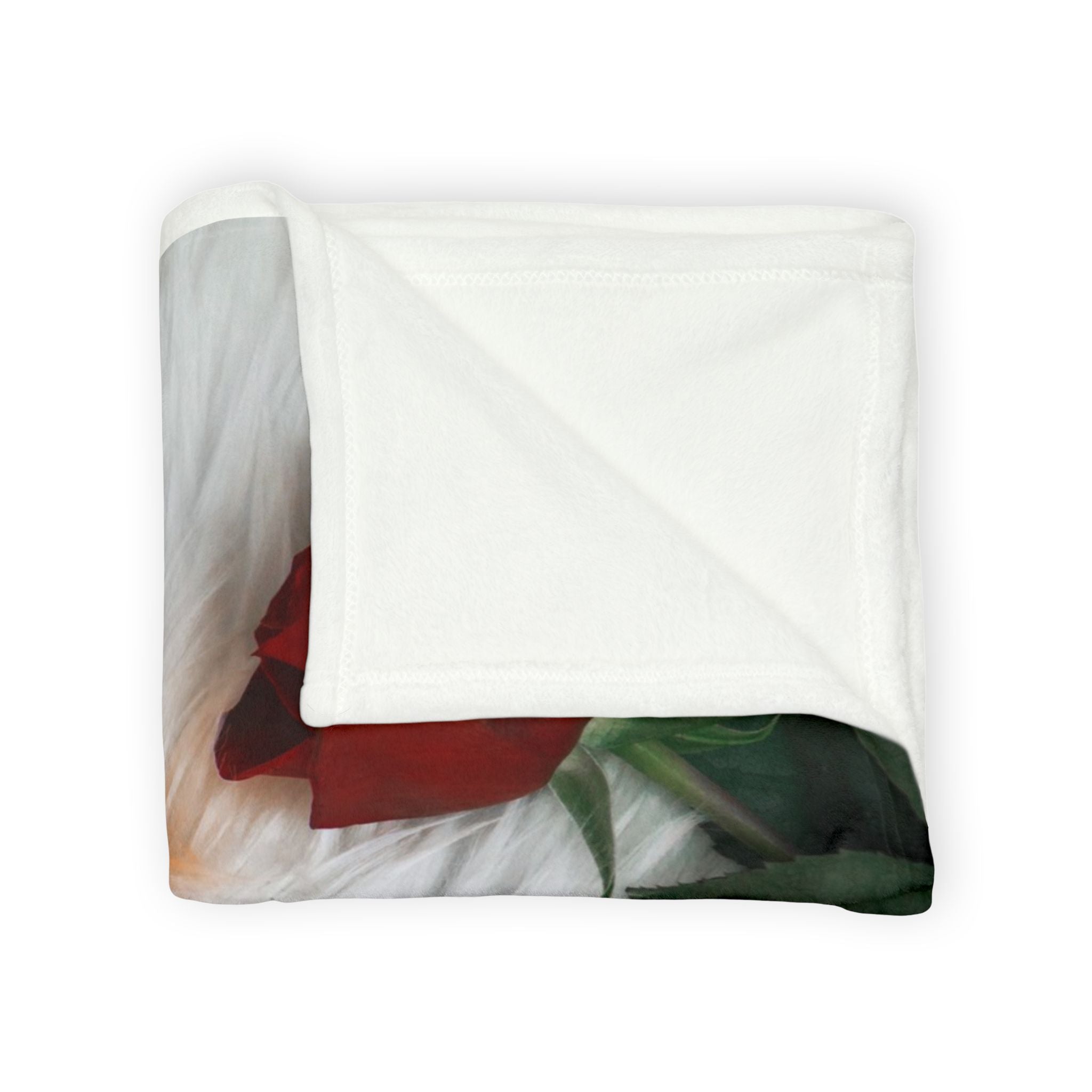 Love & Roses Cozy Blanket — Romantic Valentine's Throw with Candles