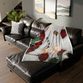 Love & Roses Cozy Blanket — Romantic Valentine's Throw with Candles