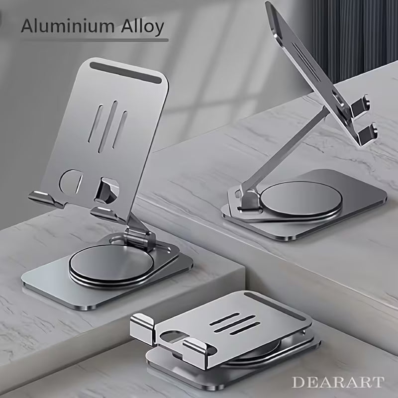 Mobile Metal 360° Rotatable, Foldable and Adjustable Phone Holder for Desktop Live